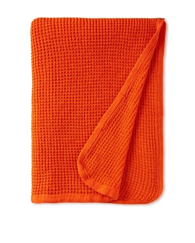 pür cashmere Thermal Knit Throw, Persimmon, 50″ x 70″