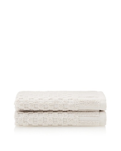 Peacock Alley Set of 2 Monaco Washcloths [Linen]