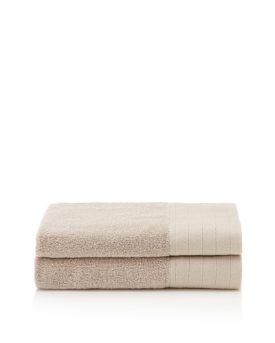 Peacock Alley Set of 2 Stonewash Bath Towels [Taupe]
