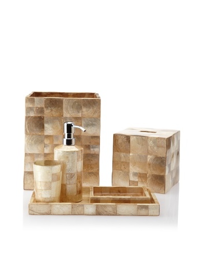 Pearl Dragon 3-Tone Shimmering Squares 6-Piece Bathroom Set