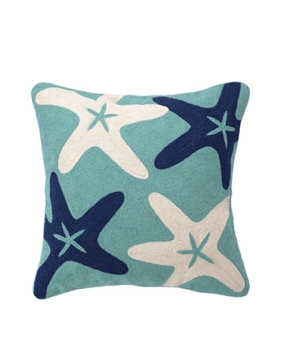 Peking Handicraft Starfish Crewel Pillow