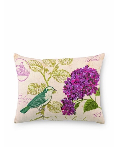 Peking Handicraft Nature Study #3 Embroidered Pillow