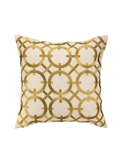 Peking Handicraft Parisian Lights Pillow, Citron