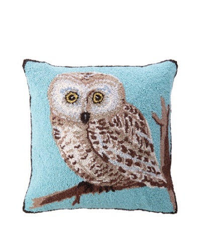 Warren Kimble Hook Pillow, Blue Owl, 18 x 18