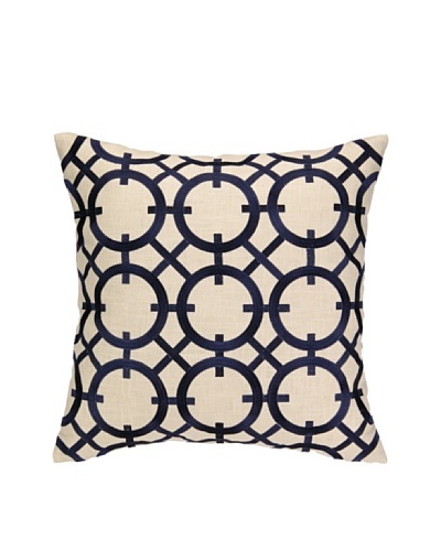 Peking Handicraft Parisian Lights Pillow, Navy