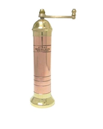 Pepper Mill Imports Atlas Moderno Pepper Mill, Brass/Copper