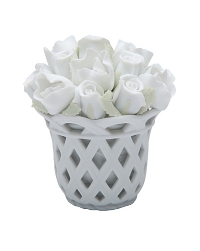 Perfect Wedding Rose Porcelain Musical Bouquet
