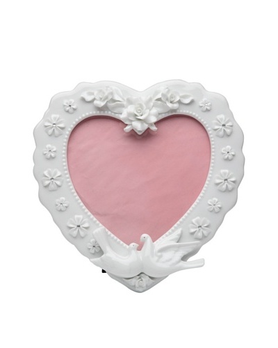 Perfect Wedding Heart-Shaped Rose Picture Frame, 5″ x 5″