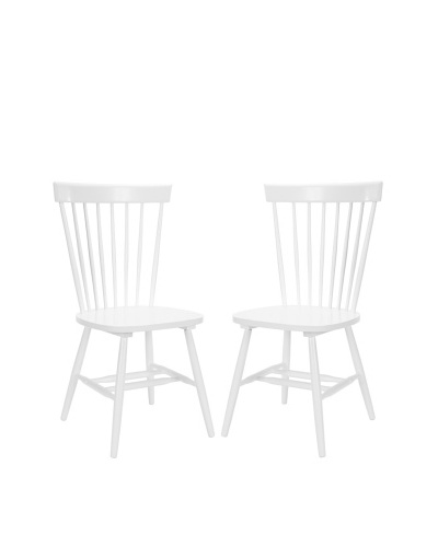 Safavieh American Home Collection Set of 2 Parker Side Chairs, White