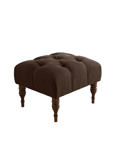 Skyline Tufted Ottoman, Chocolate