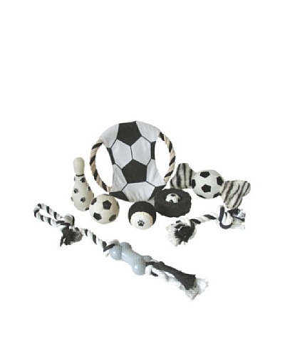 Pet Life Pet Toy Gift Set, Black/White