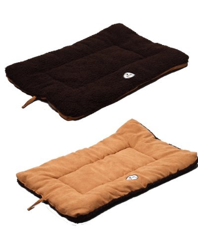 Petlife Pet Life 'Eco-Paw' Reversible Pet Bed, Brown/Coco, Brown&Coco, Medium; 30*20*3