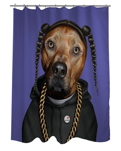 Pets Rock Rap Shower Curtain