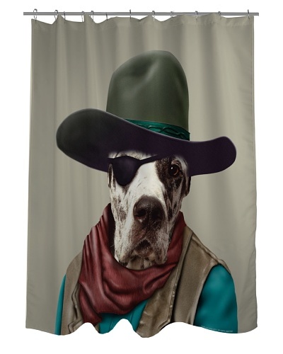 Pets Rock Cowboy Shower Curtain