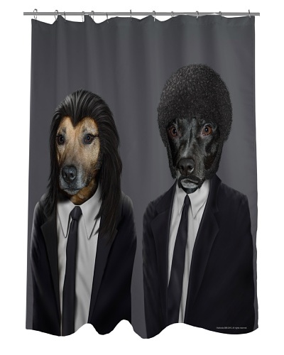 Pets Rock Hit Dogs Shower Curtain