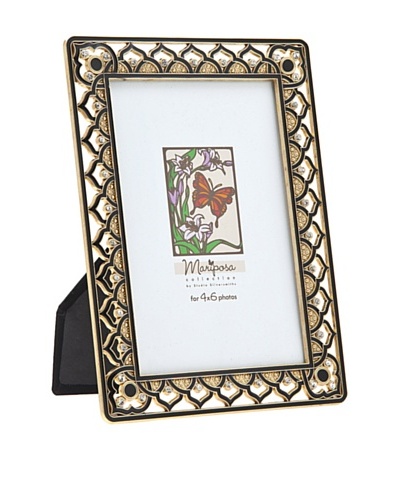 Philip Whitney Mariposa Gold/Black Crisscross 4x6 Frame