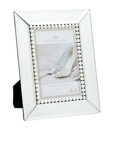 Philip Whitney Mirror & Faux Pearl 4″x6″ Frame