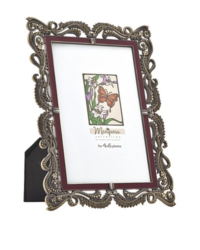 Philip Whitney Mariposa Bronze & Red Enamel 4″x6″ Frame