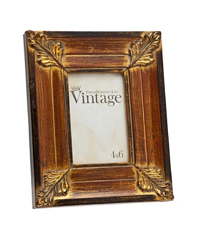 Philip Whitney Vintage Red with Gold Leaf 4x6 Frame