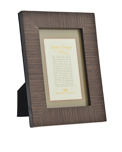 Philip Whitney Fine Brown Grain Marquetry Frame