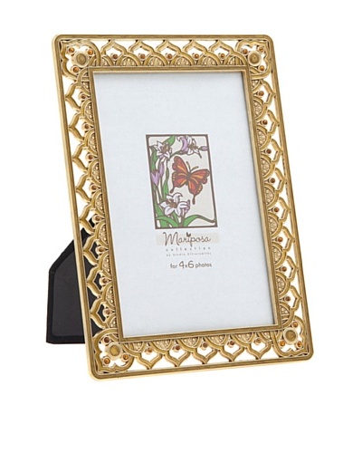 Philip Whitney Mariposa Gold Crisscross 4″x6″ Frame