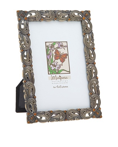 Philip Whitney Mariposa Antique Bronze Weave 4x6 Frame