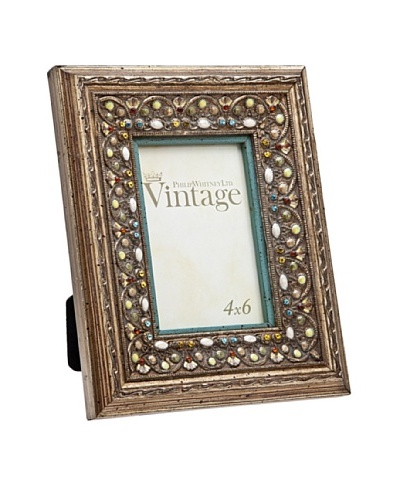 Philip Whitney Jewel Turquoise Enamel 4″x6″ Frame