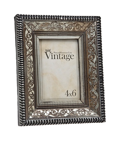 Philip Whitney Vintage Silver Scroll 4″x6″ Frame