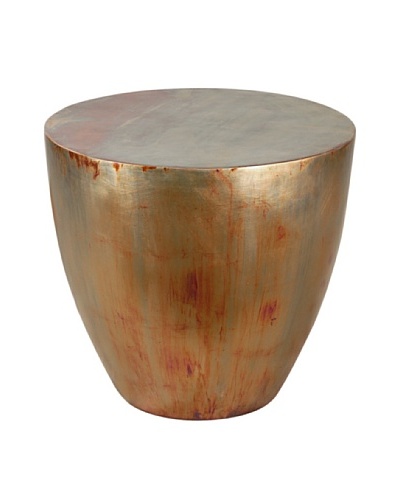 Phillips Collection Patina Drum Table, Copper Patina Acid Finish