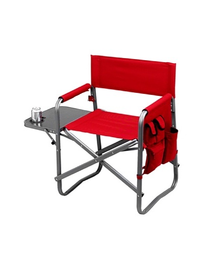 Picnic at Ascot Folding Director's Chair with Table [Red]