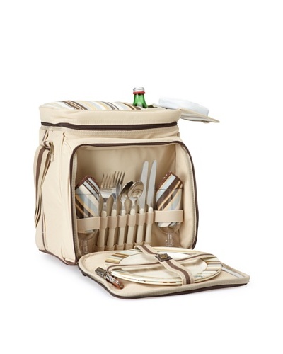 Picnic at Ascot Santa Cruz Picnic Cooler for 2, Ivory