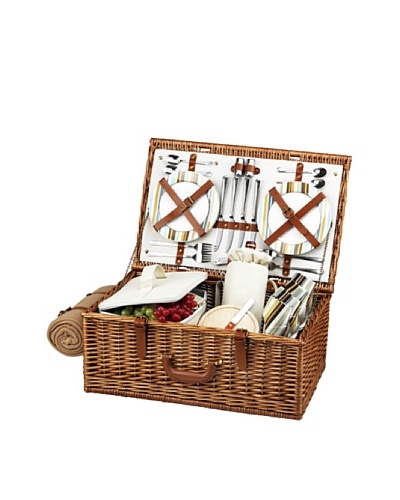 Picnic at Ascot Santa Cruz Dorset Basket for Four with Blanket