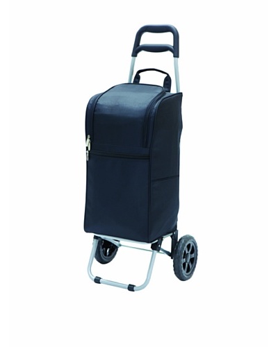 Picnic Time Insulated Cart Cooler with Wheeled Trolley [Black]