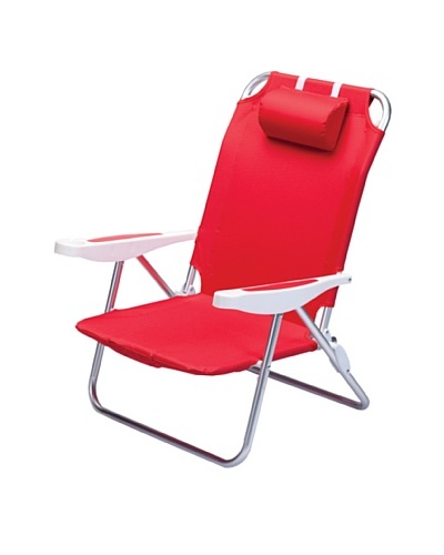 Picnic Time Monaco Folding Beach Chair [Red]