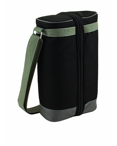 Picnic Time Estate Insulated Wine Tote with Service for 2 [Black/Gray]