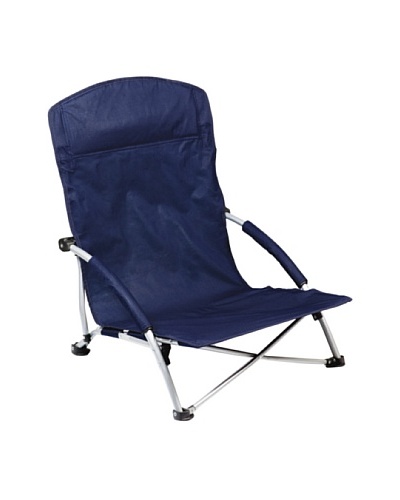 Picnic Time Tranquility Portable Folding Beach Chair, Navy