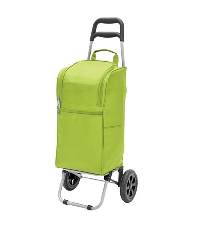 Picnic Time Insulated Cart Cooler with Wheeled Trolley [Lime]