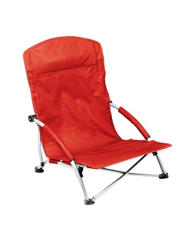 Picnic Time Tranquility Portable Folding Beach Chair, Red