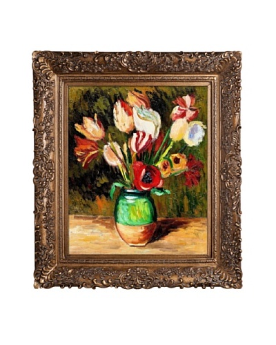 Pierre Auguste Renoir Tulips in a Vase