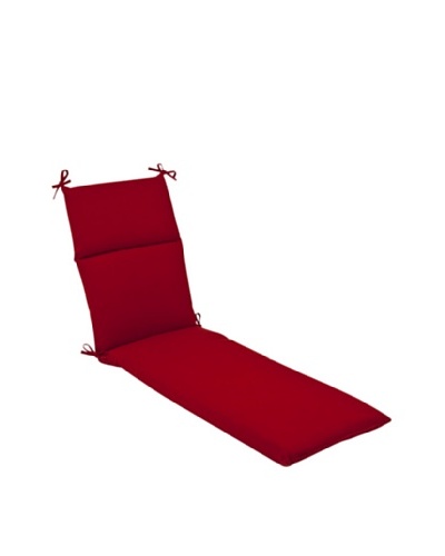 Pillow Perfect Outdoor Pompeii Solid Chaise Lounge Cushion, Red