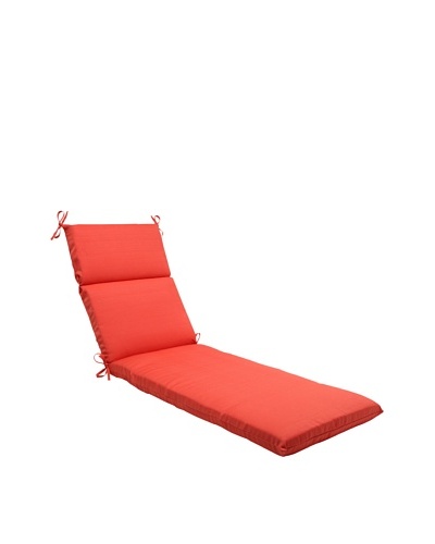 Pillow Perfect Outdoor Forsyth Coral Chaise Lounge Cushion, Orange