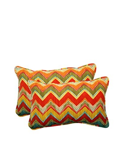 Set of 2 Tamarama Multi-Color Indoor/Outdoor Rectangular Throw Pillows