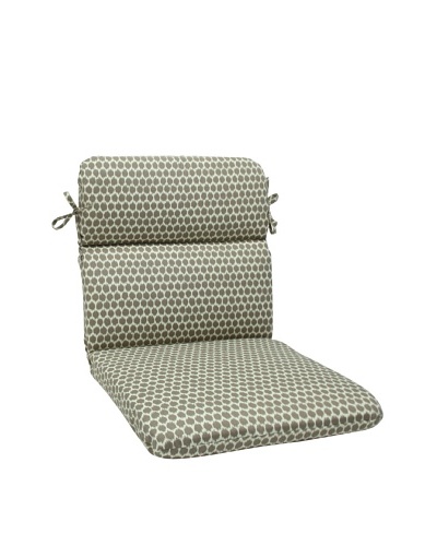 Pillow Perfect Outdoor Seeing Spots Rounded Corner Chair Cushion, Brown