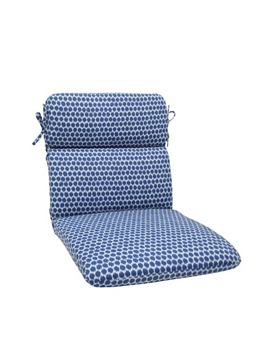 Pillow Perfect Outdoor Seeing Spots Rounded Corner Chair Cushion, Navy