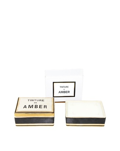 Plain & Simple Vintage-Style Ceramic Candle Box, Amber, 6-Oz.