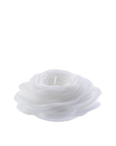 Point a la Ligne Small Peony Candle, White