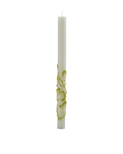 Point a la Ligne Gingko Taper, Green/White