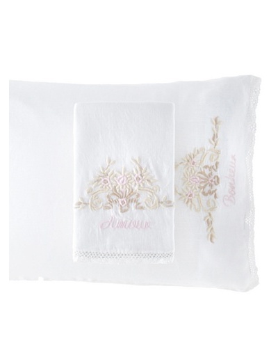 Pom Pom at Home Pair of Amour/Bonheur Pillowcases