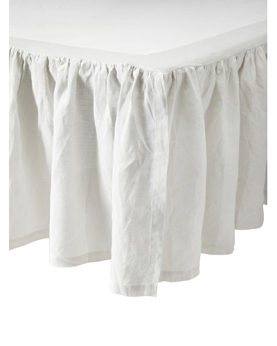 Pom Pom at Home Linen Gathered Crib Bedskirt, Light Grey, 18