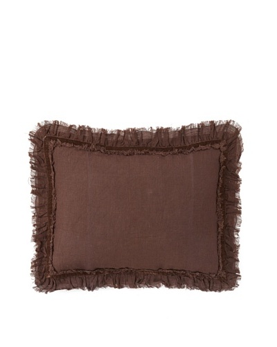 Pom Pom at Home Mathilde Boudoir Sham, Chocolate, 12″ x 16″